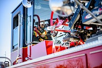 Fire rescue tiller truck training, location unknown, January 15, 2021. Original public domain image from Flickr