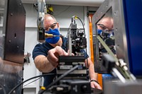 APS Beamline scientists designing their experiments and collecting data. Argonne National Laboratory, November 16, 2020. Original public domain image from Flickr