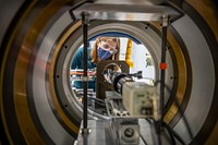 APS Beamline scientists designing their experiments and collecting data. Argonne National Laboratory, November 16, 2020. Original public domain image from Flickr