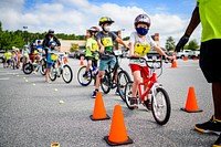 Bicycle Rodeo, Greenville PD's Police Athletic League (PAL) Program, September 12, 2022, North Carolina, USA.. Original public domain image from Flickr