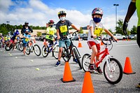 Bicycle Rodeo, Greenville PD's Police Athletic League (PAL) Program, September 12, 2022, North Carolina, USA.. Original public domain image from Flickr