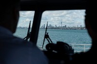 Captian's view in ship, Auckland. Original public domain image from Flickr