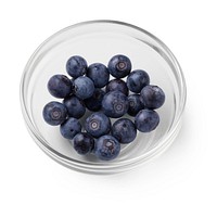 Blueberries in clear bowl. Original public domain image from Flickr