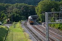 Decommissioned train bridge in Connellsville. Original public domain image from Flickr