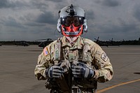 US soldier in a helmet. September 14, 2021. Original public domain image from Flickr