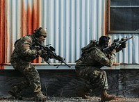 US soldiers on combat training. Original public domain image from Flickr