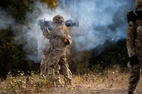 Army paratroopers assigned to the 3rd Battalion, 509th Parachute Infantry Regiment, 4th Infantry Brigade Combat Team (Airborne), 25th Infantry Division, U.S. Army Alaska, fire the M3 Multi-Role Anti-Armor Anti-Personnel Weapon System (MAAWS) during live-fire training at Joint Base Elmendorf-Richardson, Alaska, Sept. 15, 2021. (U.S. Air Force photo by Alejandro Peña). Original public domain image from Flickr