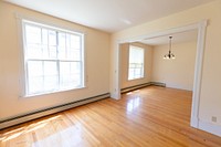 Housing improvement project goal 3 - Soap Suds Row housing: before living / dining room.