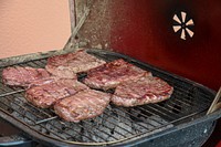 Grilled steak, outdoor BBQ.