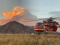 Beckwourth Fire, rescue helicopter. Original public domain image from Flickr