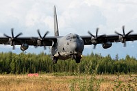 An Alaska Air National Guard HC-130J Combat King II operated by aircrew from the 211th Rescue Squadron. Original public domain image from Flickr