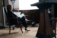 Vice President Kamala Harris goes over speech prep for a trip to Singapore in the Eisenhower Executive Office Building of the White House, Friday, August 20, 2021. (Official White House Photo by Lawrence Jackson). Original public domain image from Flickr