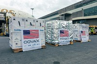 The United States Delivers COVID-19 Vaccine Doses to Philippines, October 5, 2021. (U.S. government photo) Original public domain image from Flickr