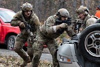 Alaska Air National Guard’s 212th Rescue Squadron conducts full mission profile exercise, Alaska, Oct. 13, 2021. (U.S. Air Force photo by Alejandro Peña). Original public domain image from Flickr