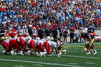 The United States Naval Academy Midshipmen play football against the Cincinnati Bearcats at Navy-Marine Corps Memorial Stadium, October 23, 2021. Original public domain image from Flickr