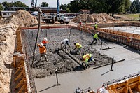 Community Pool ConstructionThe new community pool, located adjacent to Eppes Recreation Center and Thomas Foreman Park, continues to take shape.