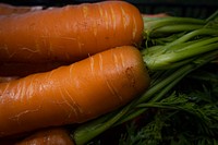 Fresh carrot, closeup vegetable. Original public domain image from Flickr