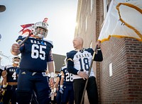 The annual Secretaries Cup football game at the U.S. Coast Guard Academy in New London, CT. New London, CT, November 13, 2021. (DHS Photo by Benjamin Applebaum). Original public domain image from Flickr