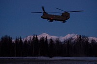 Air Force special warfare Airmen, Army aviators conduct joint airborne training at JBER. Original public domain image from Flickr