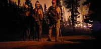 2021 BLM Fire Employee Photo Contest Winner: Director's ChoiceWinner for the Director's Choice2021 BLM Fire Employee Photo Contest Category: Fire PersonnelPhoto by Peter Fromherz, BLMWildland firefighters monitor the Patton Meadow Fire in Oregon.