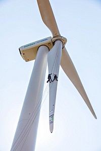 Wind turbine blade, renewable energy. Original public domain image from Flickr