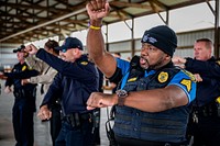 The annual Cops & Barkers Turkey Giveaway looked a little different this year, Greenville, Sunday, November 7. Original public domain image from Flickr