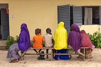 Patients wait to be seen at Balaza Alcali Health Centre, Far North Region, Cameroon, on 25th September 2021. Original public domain image from Flickr