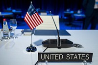 United States delegate table. Original public domain image from Flickr