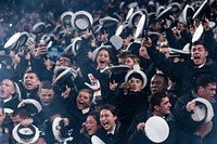 The U.S. Naval Academy Midshipmen face off against the U.S. Army Black Knights during the annual Army-Navy football game at Metlife Stadium. East Rutherford, N.J., December 11, 2021. Original public domain image from Flickr