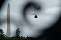 Marine One approaches the South Lawn of the White House on October 11, 2021, after President Biden and First Lady Jill Biden’s trip to Delaware. (Official White House Photo by Erin Scott)