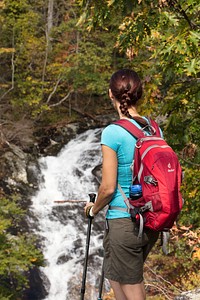 Hiker at Whiteoak Canyon FallsNPS | N. Lewis