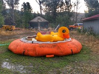 2021 USFWS Fire Employee Photo Contest Category: Animals and VegetationA rubber duckey sits in a "pumpkin" during the 2018 McCloud Fire in Washington. Photo by Phil Millette, FWS