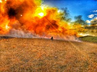 Wildfire smoke sky. Original public domain image from Flickr
