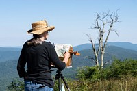 Painter at Jewell Hollow Overlook. Original public domain image from Flickr