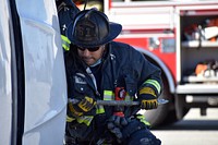 Firefighter rescue training. Original public domain image from Flickr