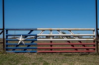 Farm fence gate.