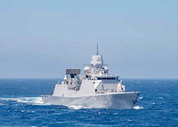 ATLANTIC OCEAN. The Royal Netherlands Navy frigate HNLMS Evertsen (F805) transits the Atlantic Ocean. Original public domain image from Flickr