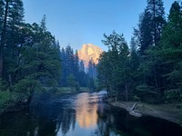 Yosemite Valley Prescribed Burn. Half Dome as seen this evening from Yosemite Valley. Original public domain image from Flickr