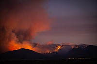 Forest fire, wildfire, natural disaster. Original public domain image from Flickr