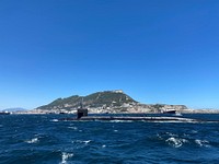 PORT OF GIBRALTAR. The U.S. Navy submarine USS Alaska (SSBN 732) arrived at the Port of Gibraltar. Original public domain image from Flickr