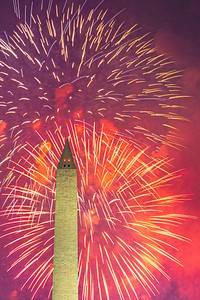 Washington, D.C. fireworks, Independence Day celebration. Original public domain image from Flickr