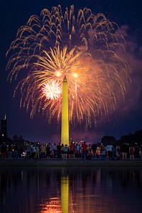 Washington, D.C. fireworks, Independence Day celebration. Original public domain image from Flickr