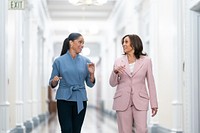 Vice President Kamala Harris talks to Soledad O’Brien during an interview for the BET Summit, Thursday, July 1, 2021, in the Eisenhower Executive Office Building at the White House. (Official White House Photo by Lawrence Jackson). Original public domain image from Flickr