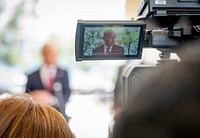 DHS Secretary Alejandro Mayorkas Speaks to the Press in Miami, FL, August 19, 2021 Original public domain image from Flickr