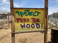 Project Feed The Hood sign.