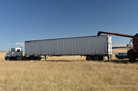 Loading truck, agriculture produce.