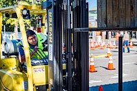 Hyster-Yale Group and Rivers East Workforce Development Board hosted a Forklift Rodeo Safety Competition at Five Points Plaza on Friday, October 7. Original public domain image from Flickr