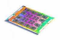 Electronic processor hardware circuit chip.