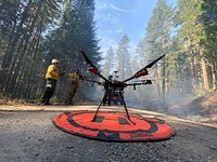 Unmanned Aerial Vehicle (UAV)A UAV used to scout the Cedar Creek Fire in Oregon. Original public domain image from Flickr