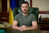 President of Ukraine, Volodymyr Zelenskyy. Original public domain image from Flickr